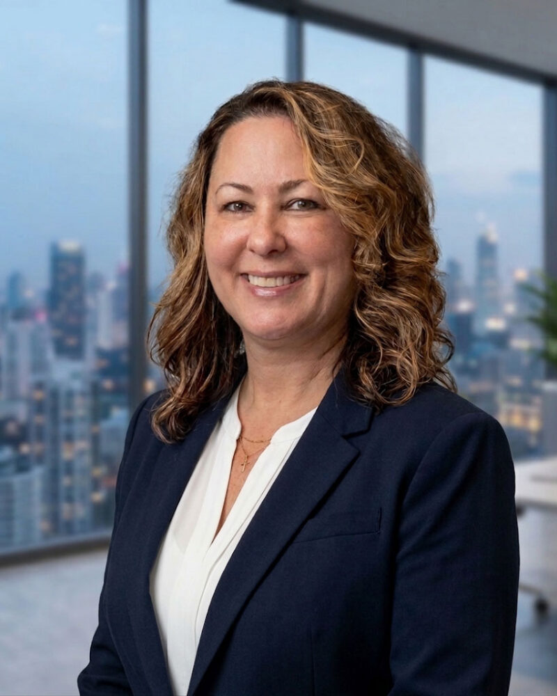 Megan Van Petten headshot with office background